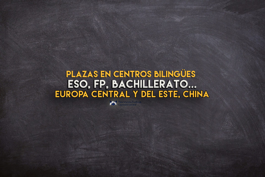 Plazas docentes en centros bilingües