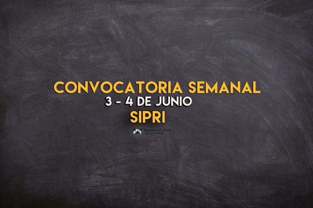 convocatoria semanal 3-4 junio SIPRI