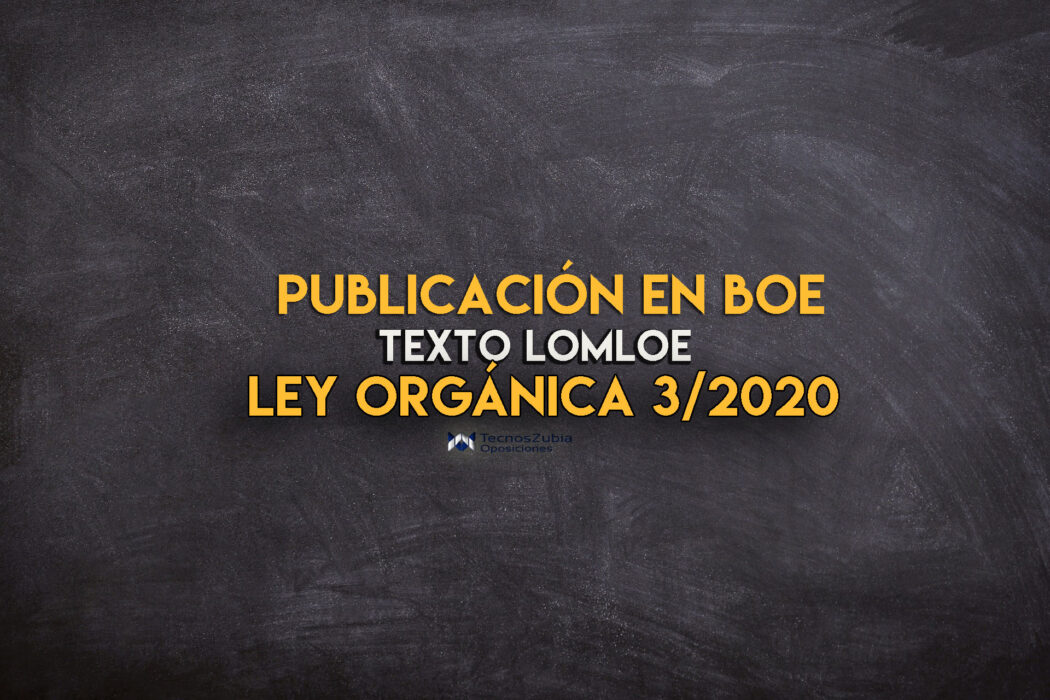 publicación texto LOMLOE en BOE