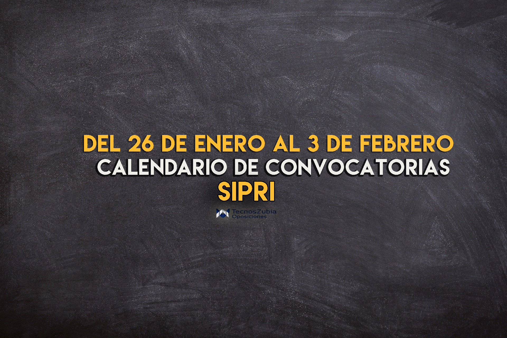 calenario convocatorias sipri 26 enero