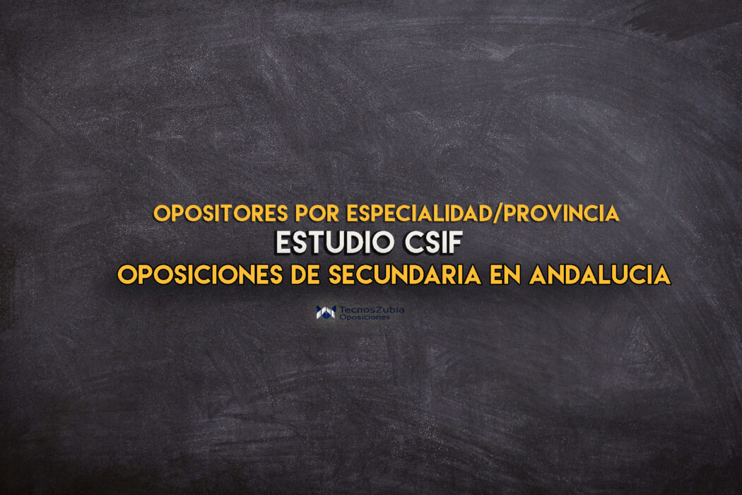 Estudio CSIF Andalucía. Opositores por especialidad. 2021.