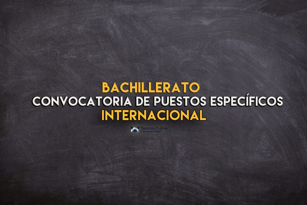 Convocatoria de puestos específicos bachillerato internacional