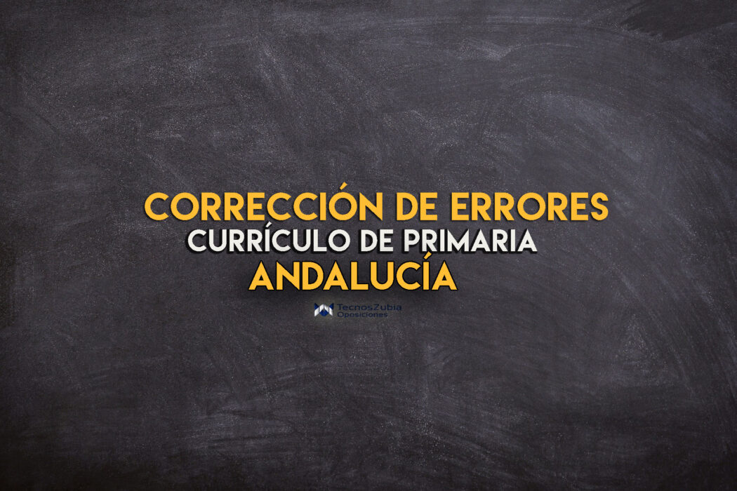 corrección de errores currículo de primaria