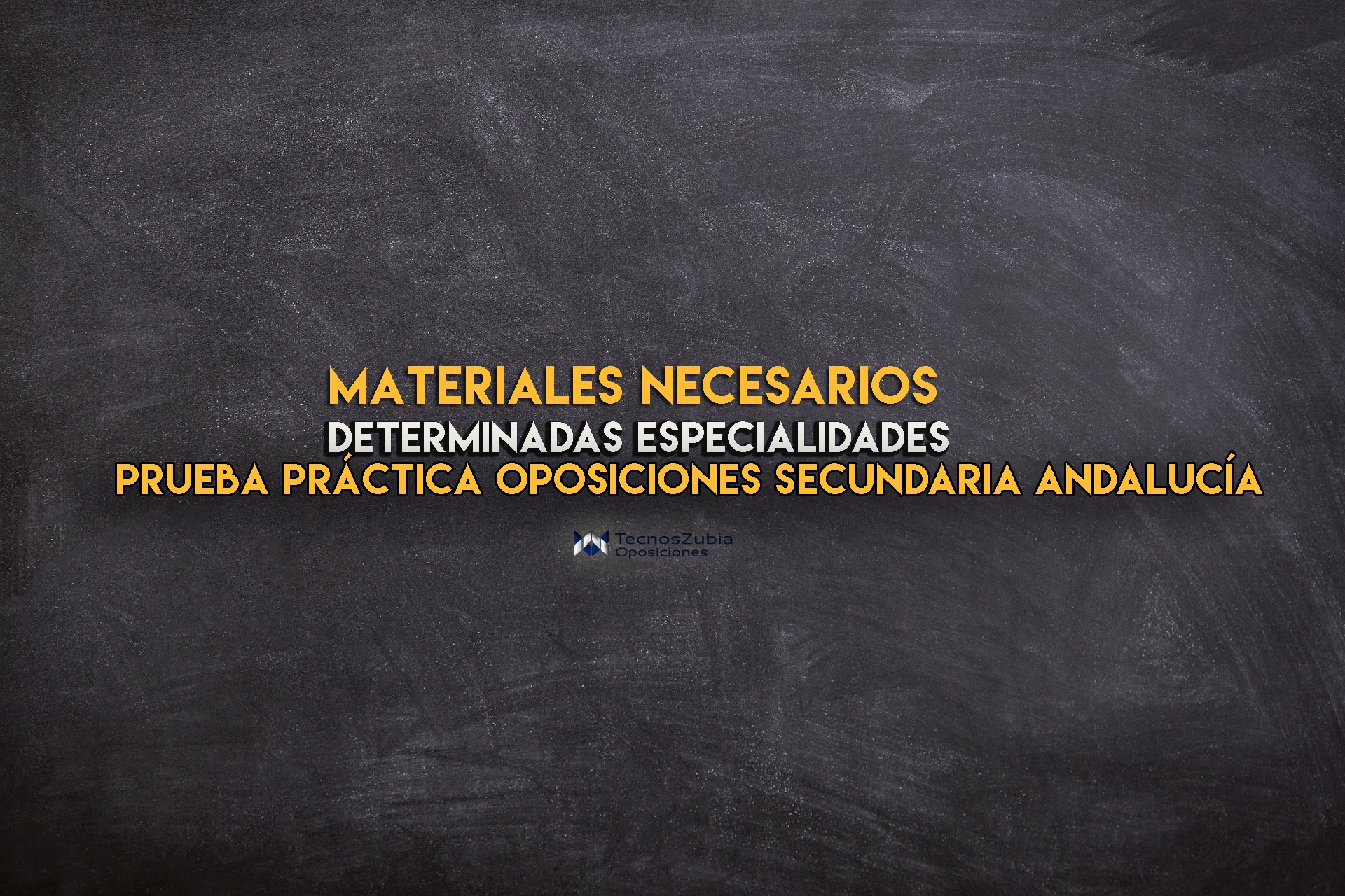 Materiales necesarios prueba practica oposiciones secundaria Andalucía.