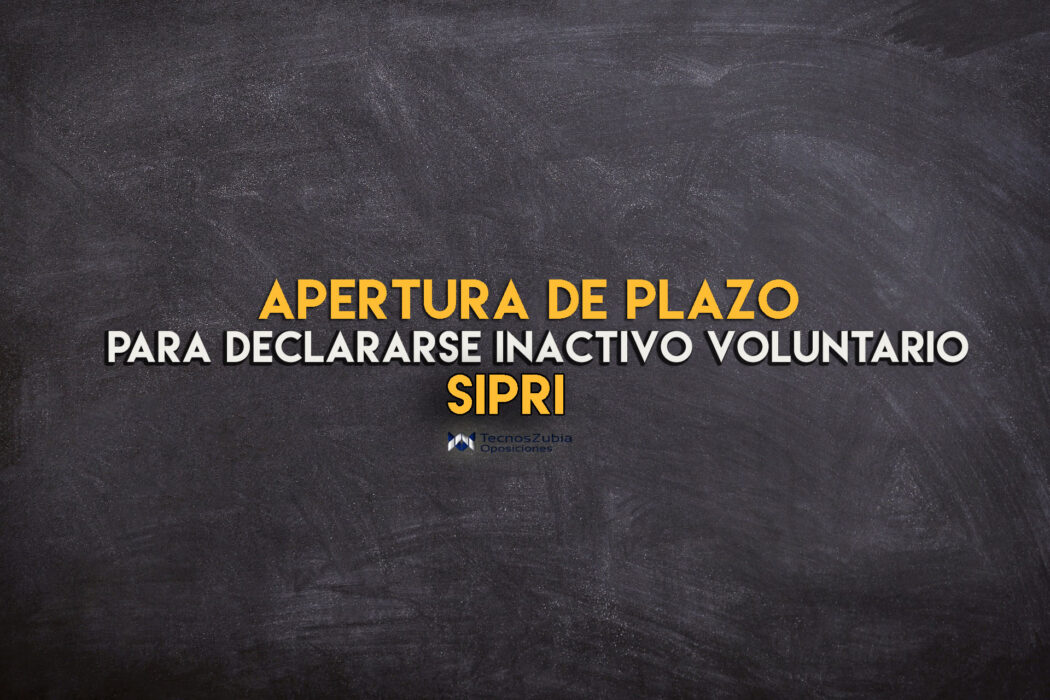 apertura plazo inactivo SIPRI