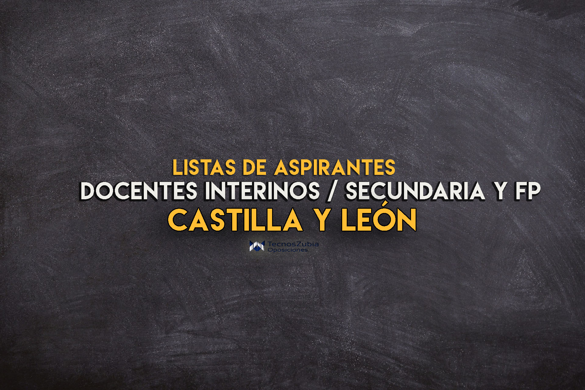 Castilla y León. lista de aspirantes docentes interinos / secundaria /fp
