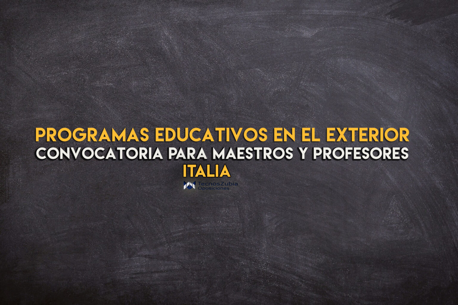 Italia convocatoria para maestros y profesores interinos TecnosZubia