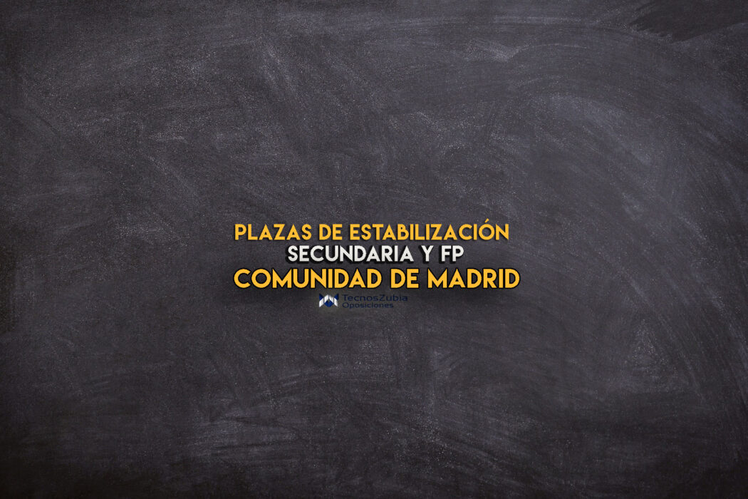 plazas estabilización Madrid secundaria-fp