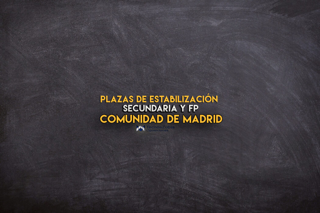 plazas estabilización Madrid secundaria-fp