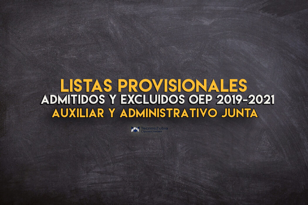 Listas provisionales admitidos OEP 2019-2021