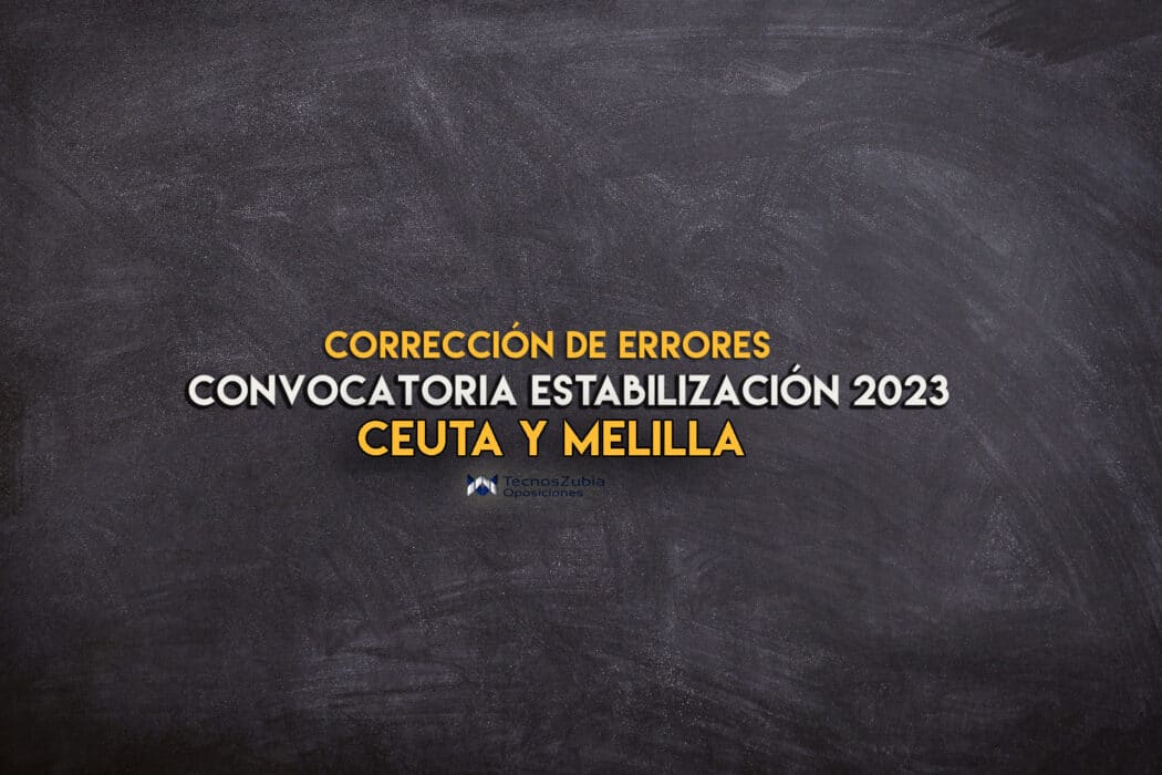 convocatoria estabilización Ceuta Melilla 2023