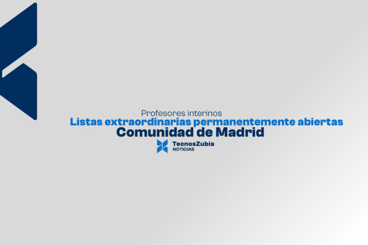 Comunidad de Madrid: Listas extraordinarias permanentemente abiertas de profesores interinos